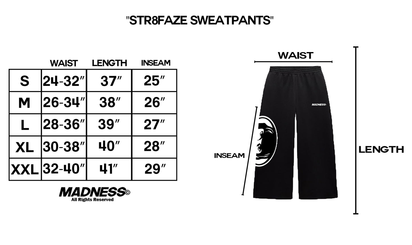 STR8FAZE SWEATPANTS - BLACK