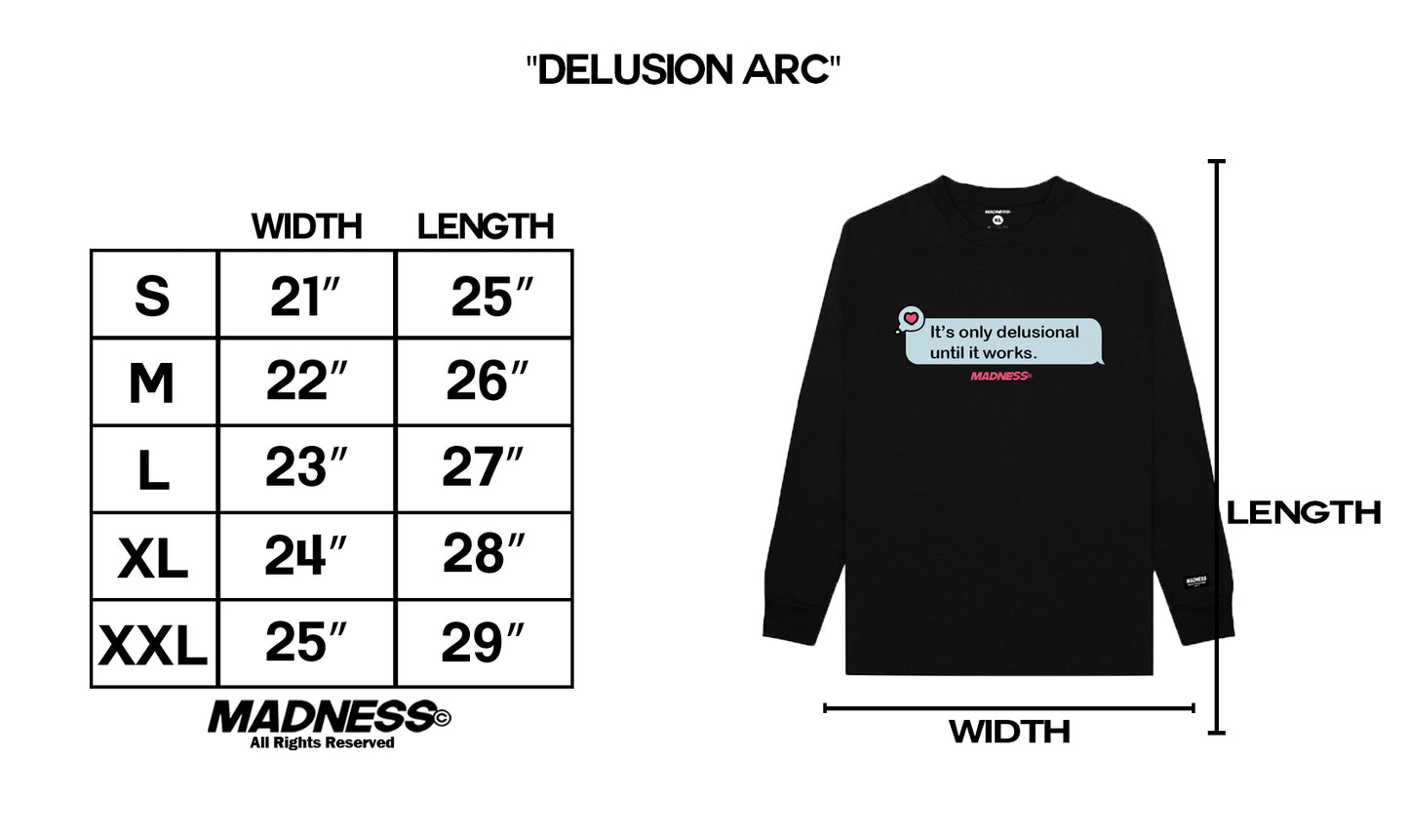 DELUSION ARC SWEATSHIRT - BLACK