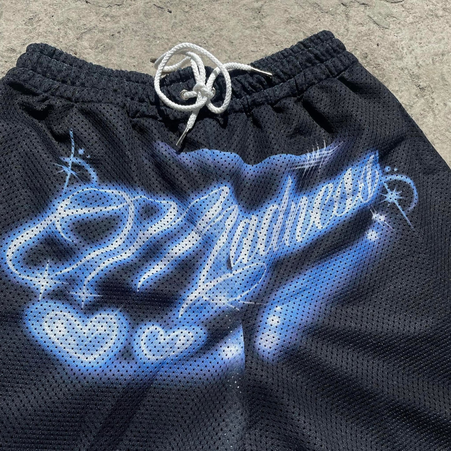 AIRBRUSH MESH SHORT - BLACK