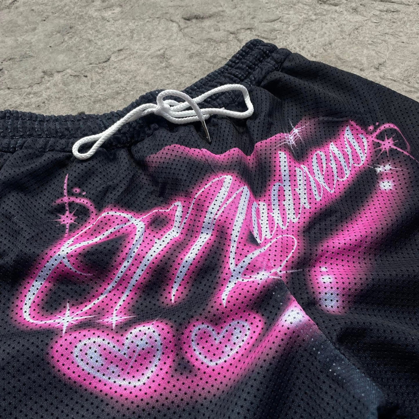 AIR BRUSH MESH SHORT - BLACK