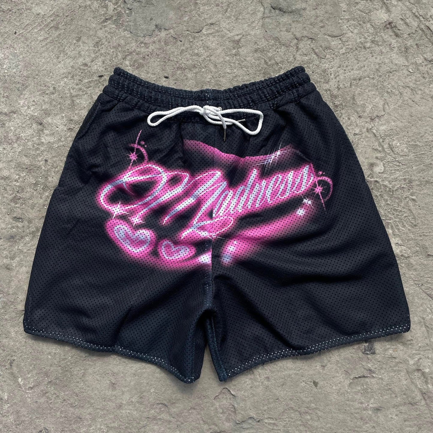 AIR BRUSH MESH SHORT - BLACK