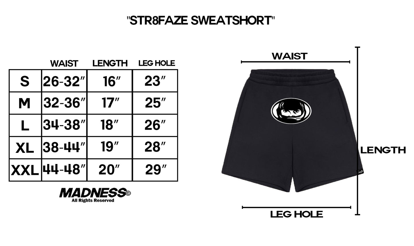 STR8FAZE SWEATSHORT - BLACK