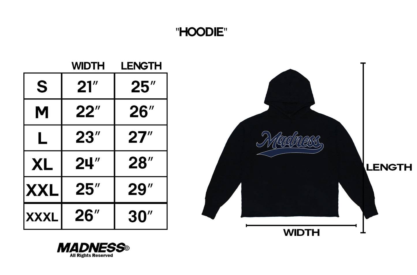 SCRIPT HOODIE - BLACK