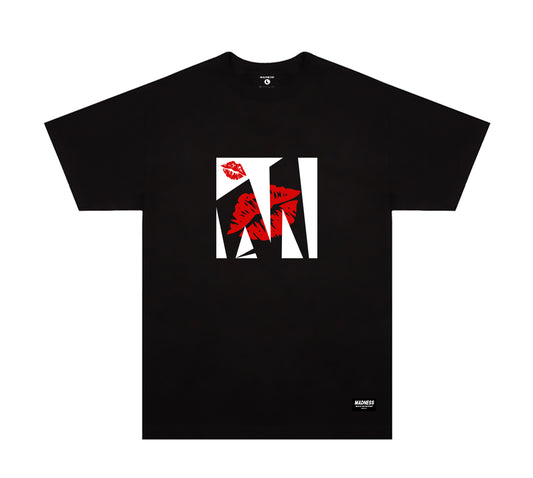 KISS MARK TEE - BLACK